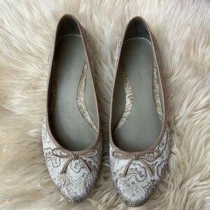 Nine West flats with fabric upper and crystals